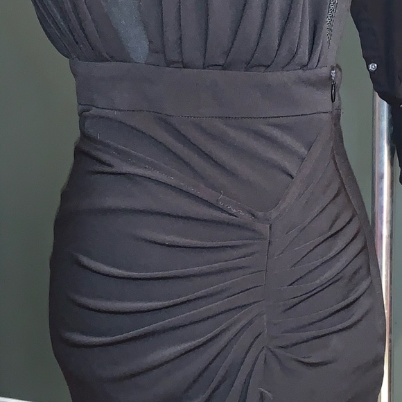 Black Mustard Seed asymmetric cocktail dress - Picture 3 of 5